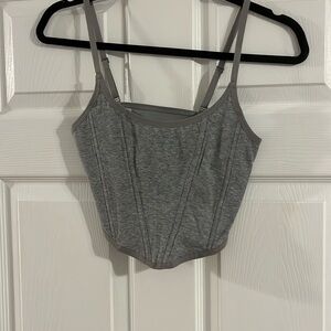 Cotton cropped corset